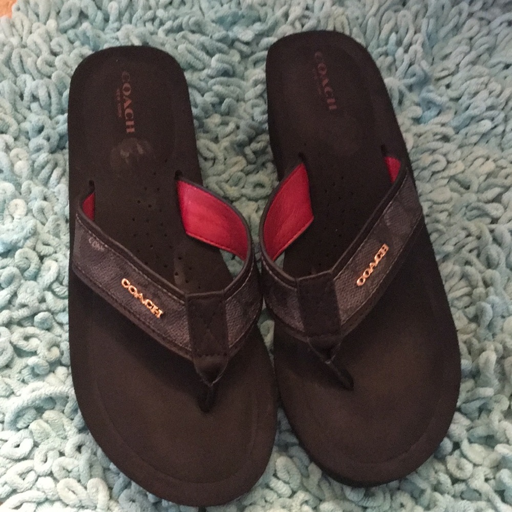 Coach platform sandals. Size 9. Worn once!